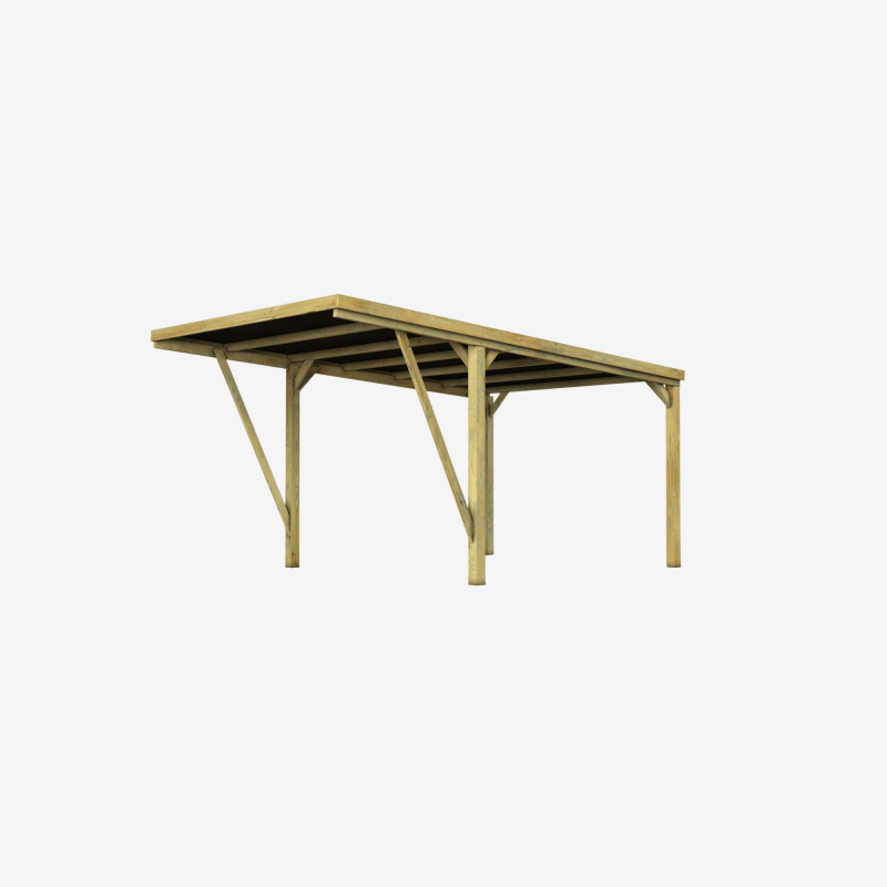 Cochera de madera Victor Moderno - 322x511cm