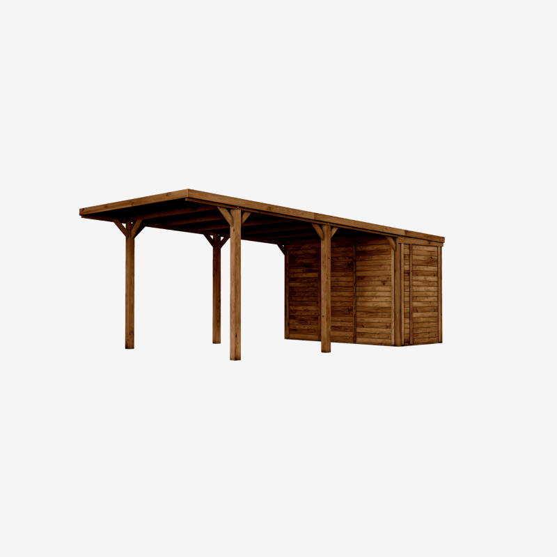 Cochera de madera León - 322x649cm