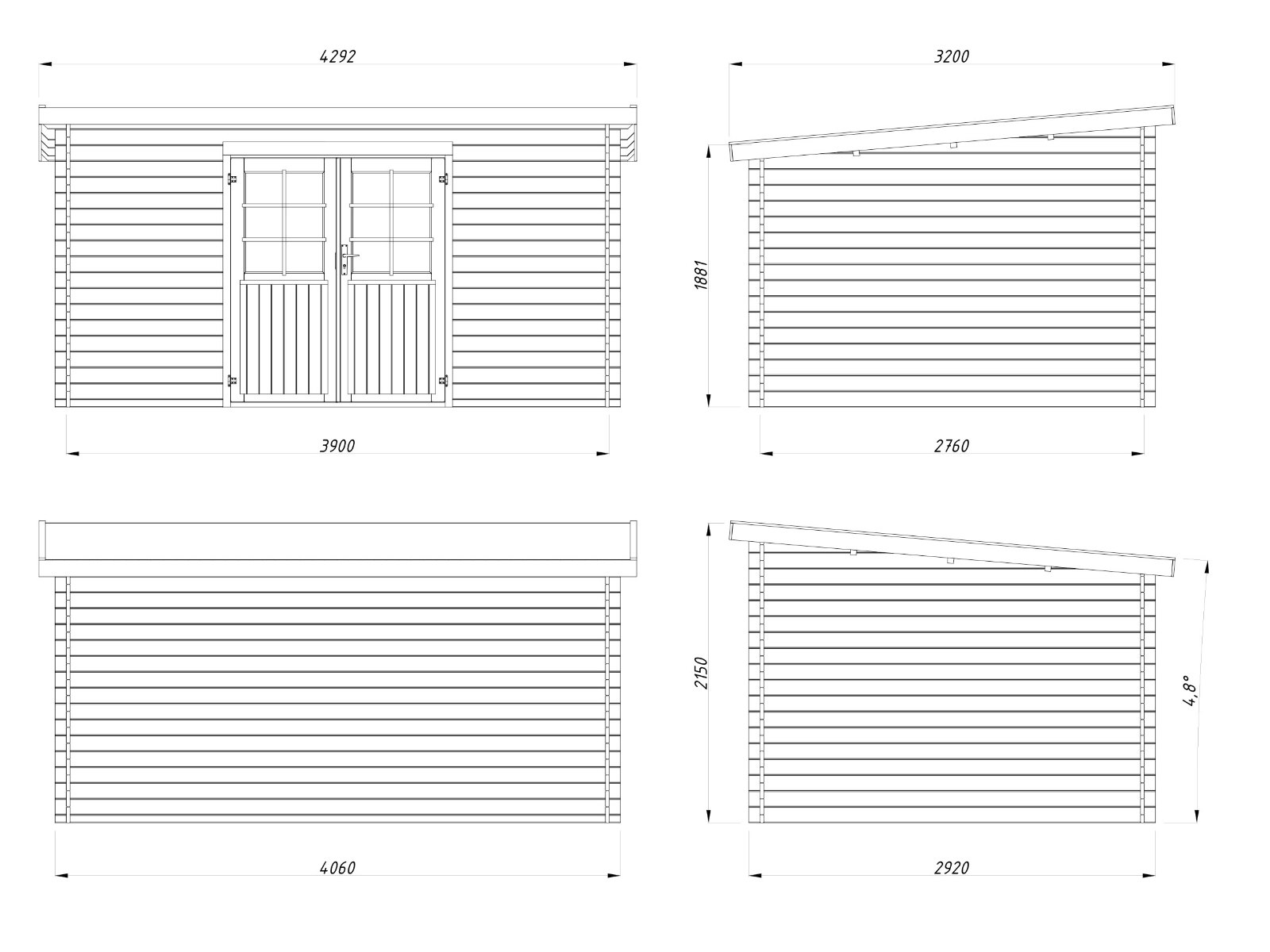 Caseta de madera Lola 2 - 10,4 m2 7 Caseta de madera Lola 2 - 10,4 m2 - Imagen 6