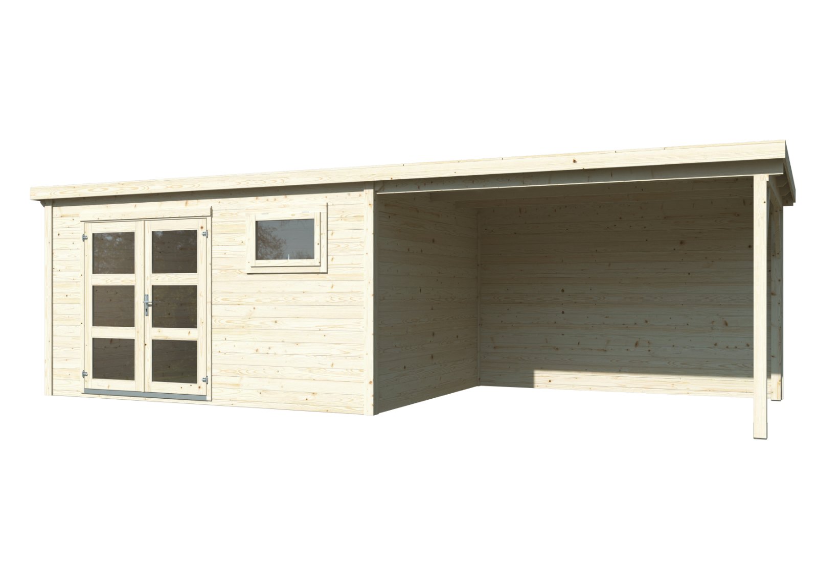 caseta de madera lya 2 con porche 10 5 8 7 m2 palmako 1