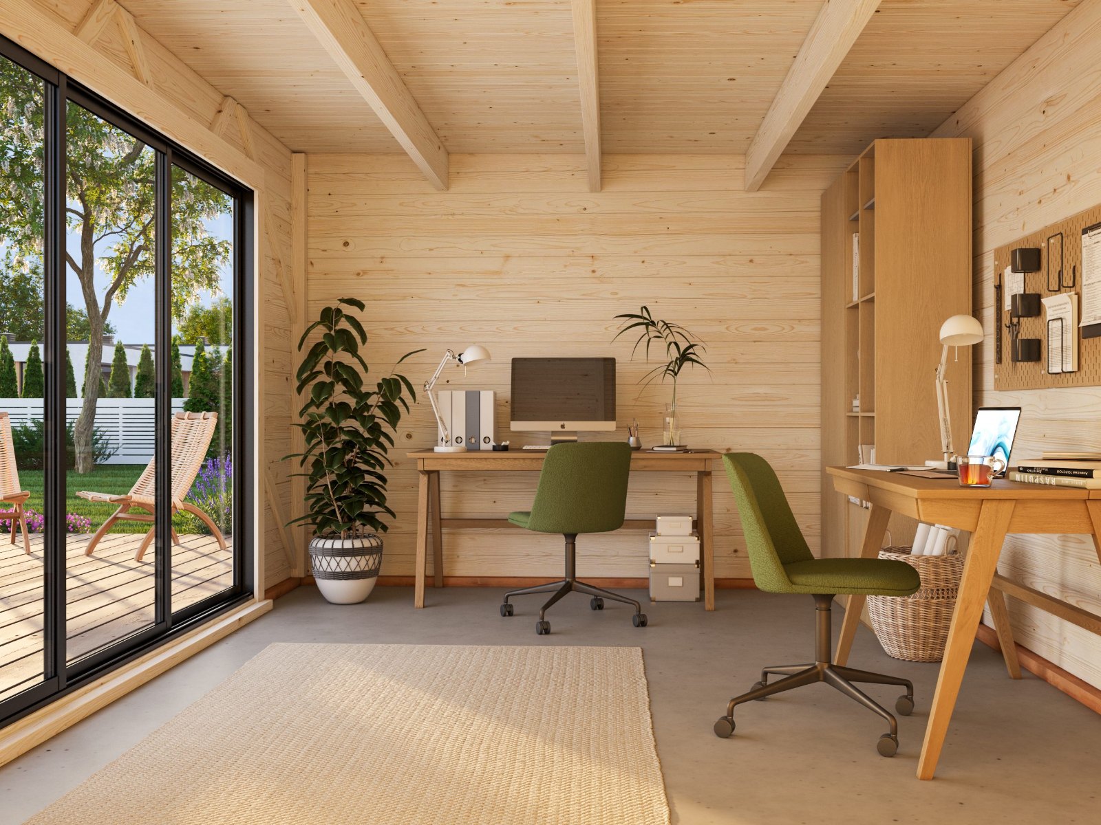 Caseta de madera Lydia con porche - 14,4 + 8,8 m2 5 Caseta de madera Lydia con porche - 14,4 + 8,8 m2 - Imagen 4