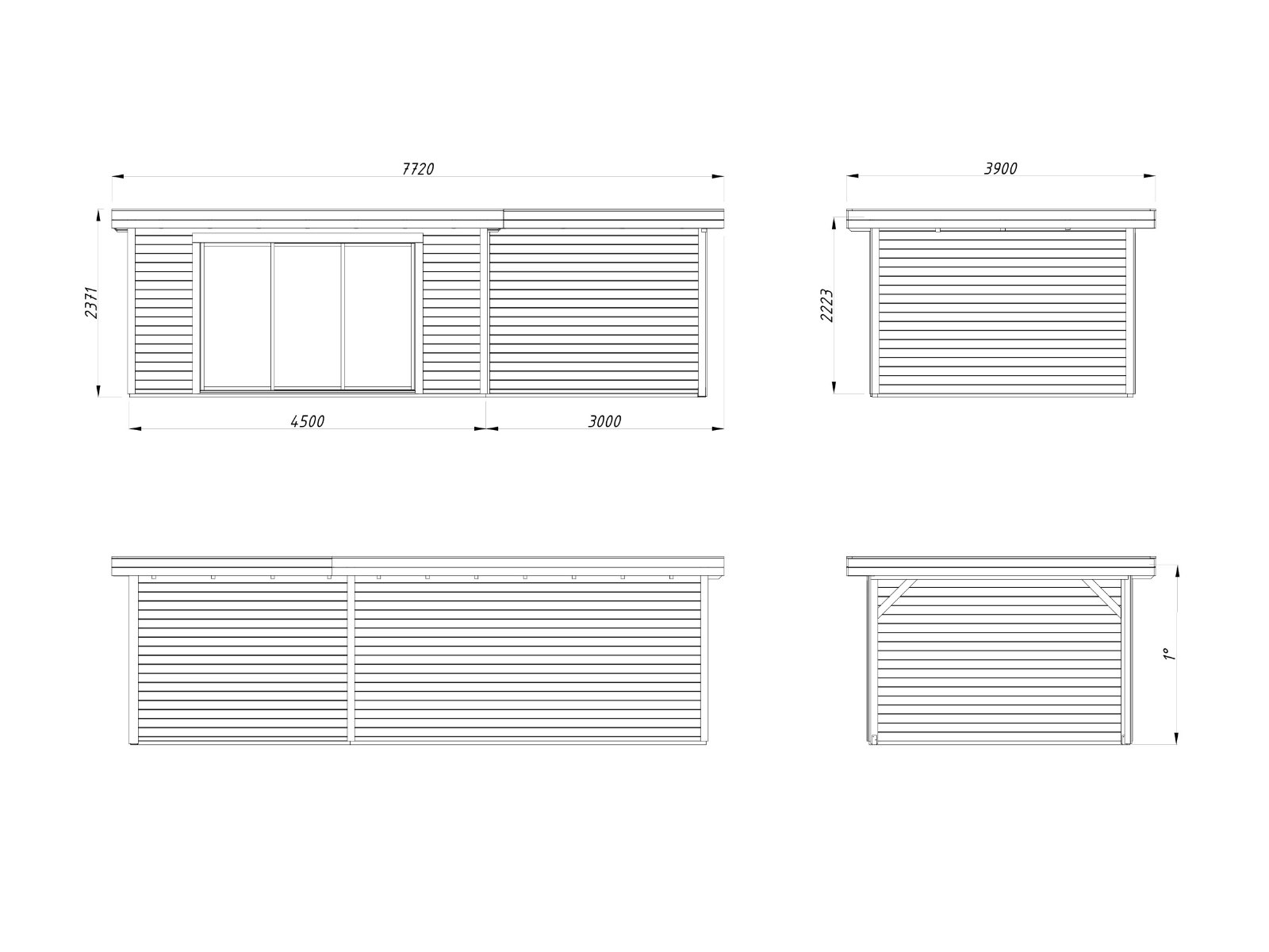 Caseta de madera Lydia con porche - 14,4 + 8,8 m2 7 Caseta de madera Lydia con porche - 14,4 + 8,8 m2 - Imagen 6