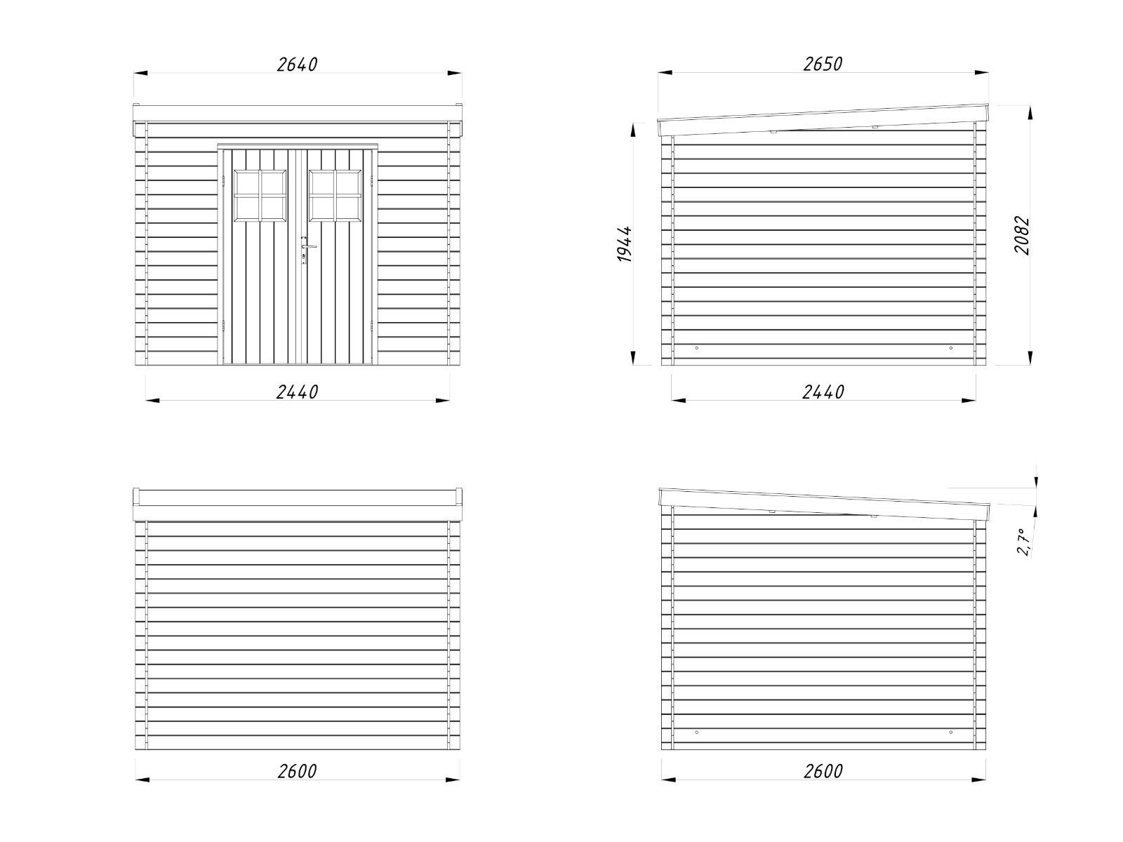 Caseta de madera Zoe 3 - 5,8 m2 6 Caseta de madera Zoe 3 - 5,8 m2 - Imagen 5