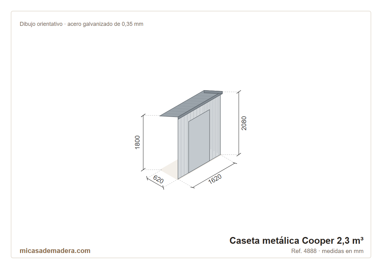 Caseta metálica Cooper - 2,3 m3 3 Caseta metálica Cooper - 2,3 m3 - Imagen 2