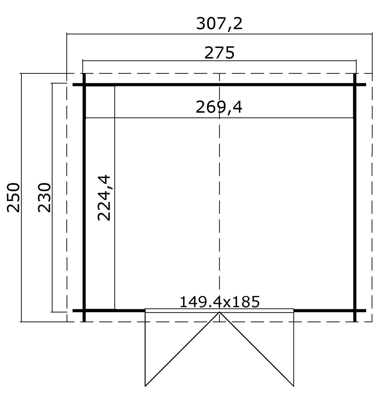 Caseta de madera Norah 230 - 6,05 m2 3 Caseta de madera Norah 230 - 6,05 m2 - Imagen 2