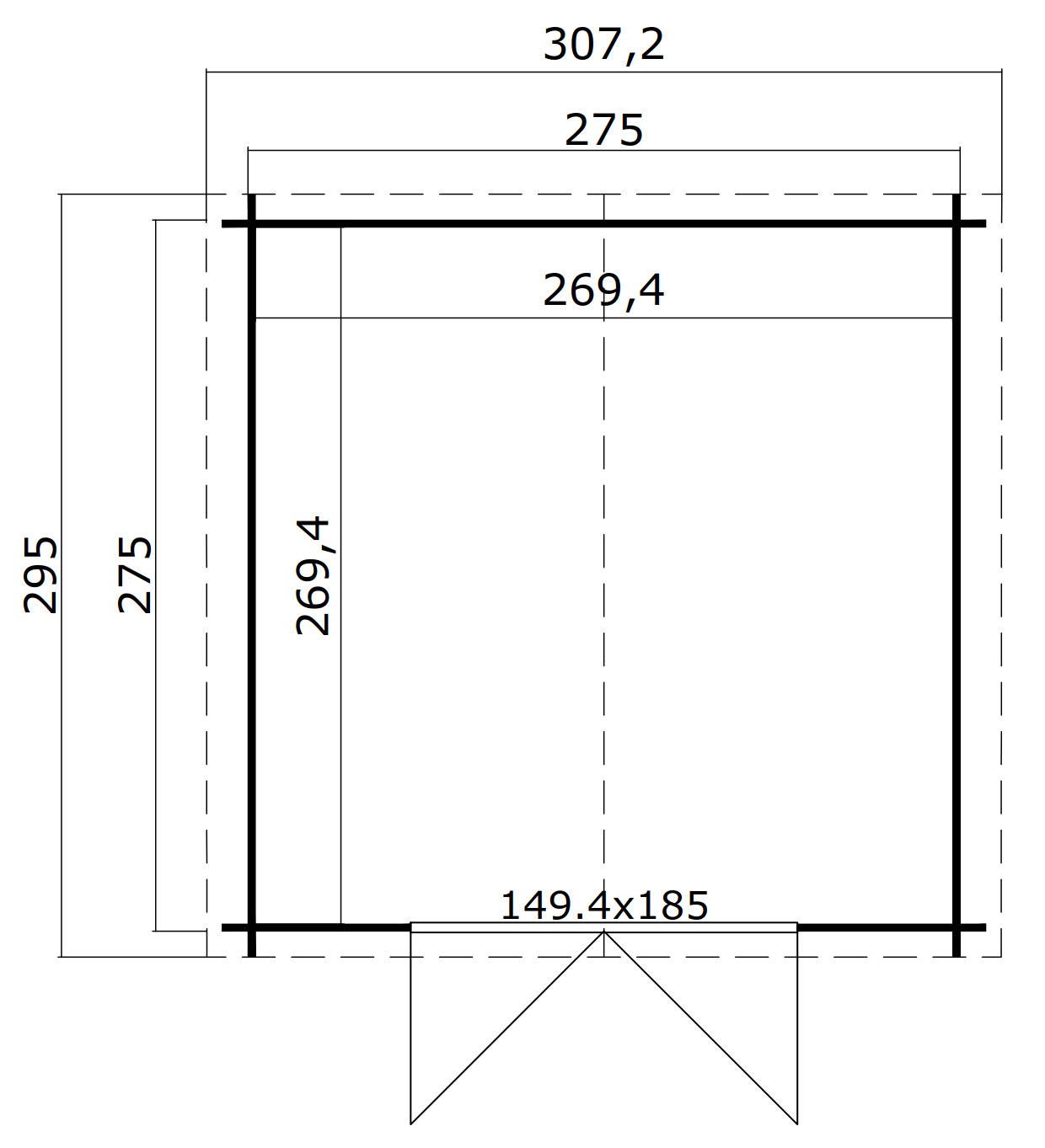 Caseta de madera Norah 275 - 7,26 m2 3 Caseta de madera Norah 275 - 7,26 m2 - Imagen 2