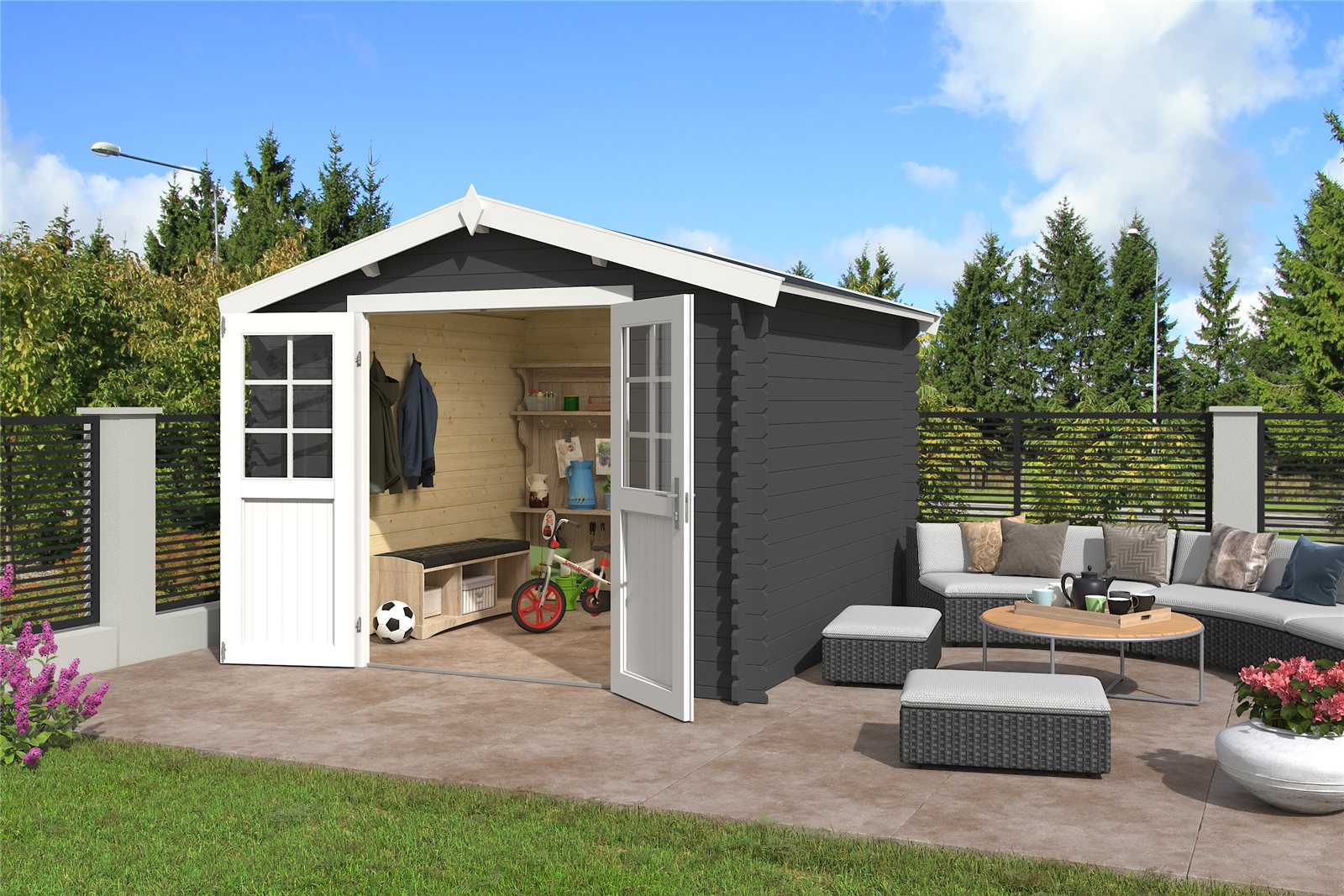 Caseta de madera Norah 275 - 7,26 m2 4 Caseta de madera Norah 275 - 7,26 m2 - Imagen 3
