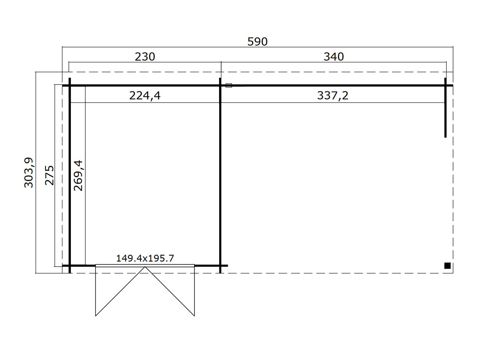 Caseta de madera Saint Paul - 15,74 m2 3 Caseta de madera Saint Paul - 15,74 m2 - Imagen 2