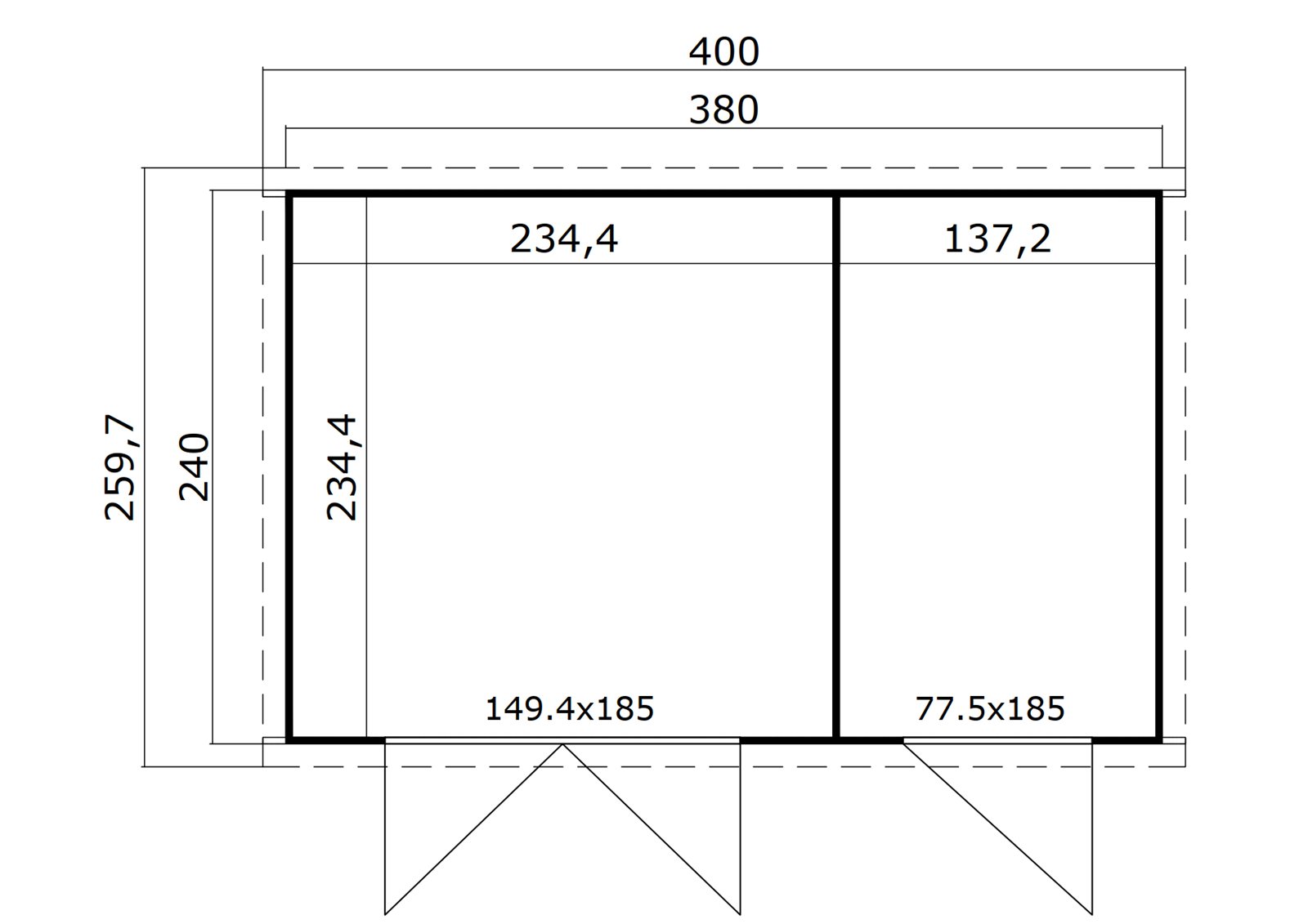 Caseta de madera Zambezi XL - 8,78 m2 3 Caseta de madera Zambezi XL - 8,78 m2 - Imagen 2