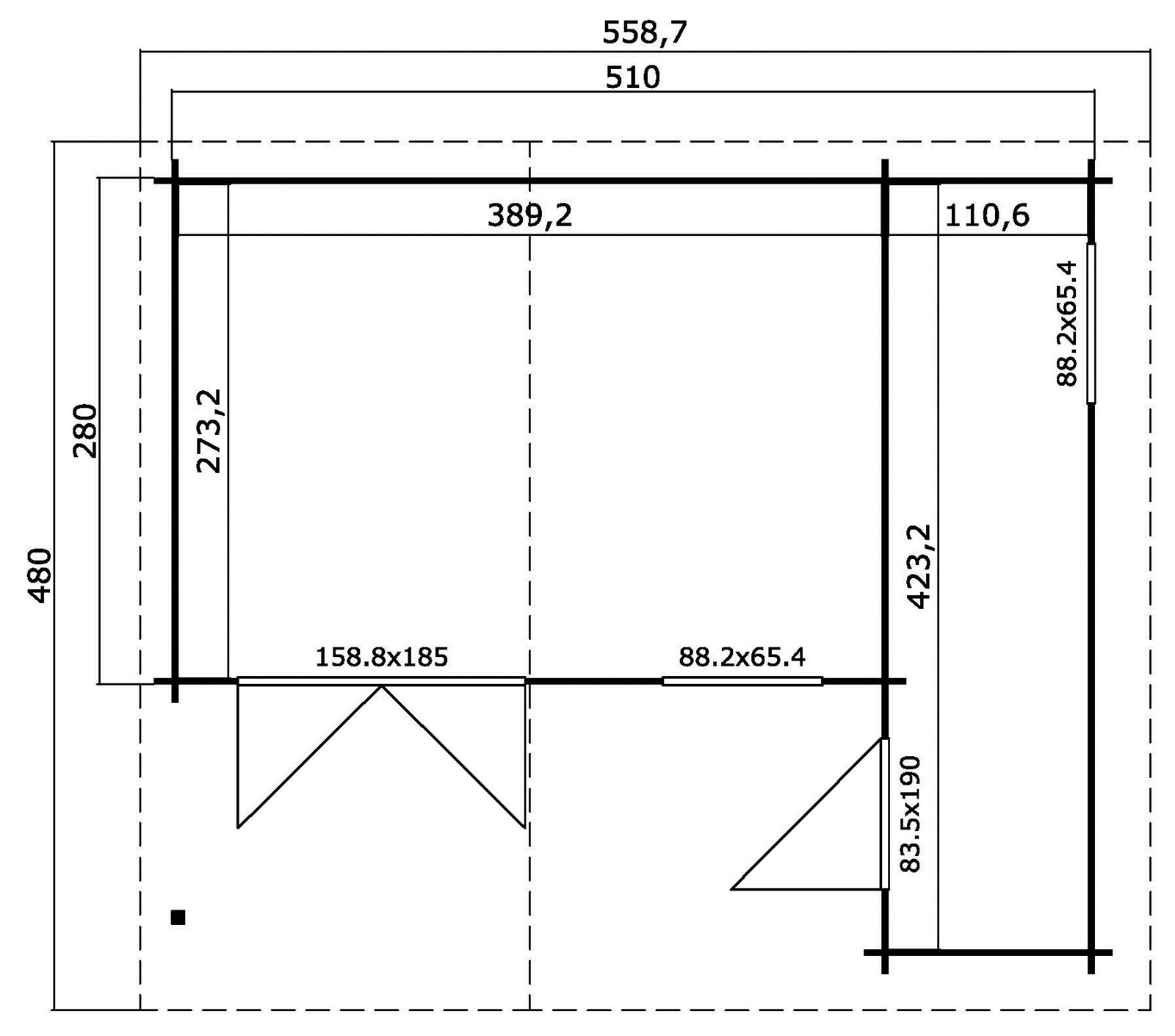Caseta de madera Little Rock - 21,3 m2 3 Caseta de madera Little Rock - 21,3 m2 - Imagen 2