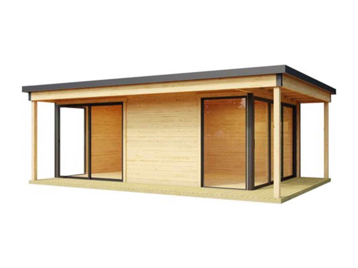 Caseta de madera Domeo 3 Loggia - 22,8 m2