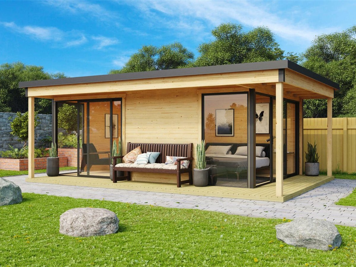 Caseta de madera Domeo 3 Loggia - 22,8 m2 4 Caseta de madera Domeo 3 Loggia - 22,8 m2 - Imagen 3