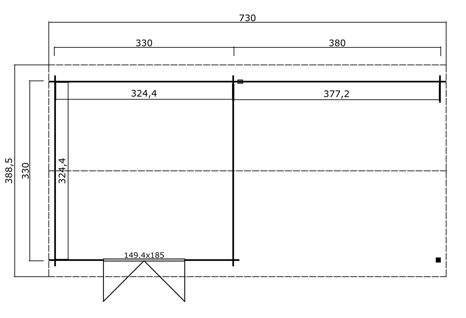 Caseta de madera Amarillo - 22,85 m2 3 Caseta de madera Amarillo - 22,85 m2 - Imagen 2