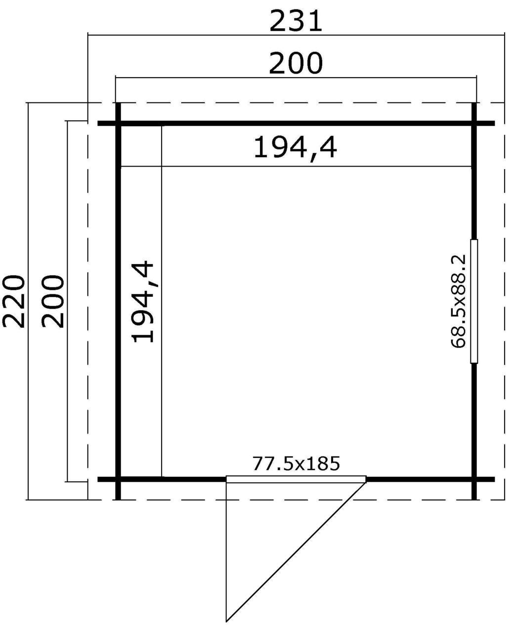 Caseta de madera Wels 1 - 3,78 m2 3 Caseta de madera Wels 1 - 3,78 m2 - Imagen 2