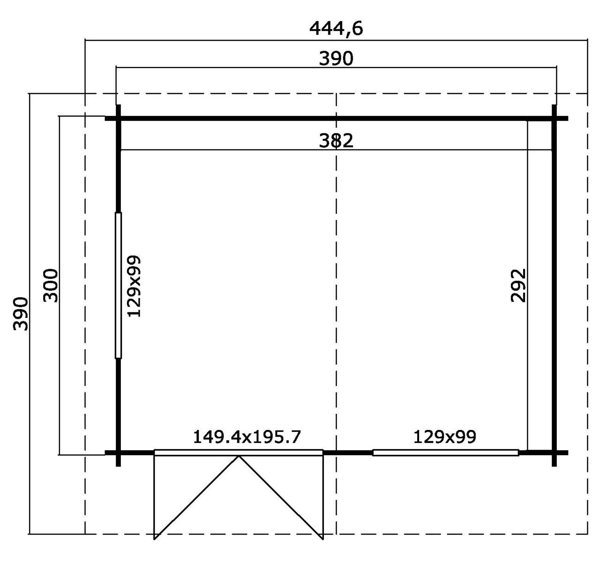 Caseta de madera Norderney 2 - 11,2 m2 3 Caseta de madera Norderney 2 - 11,2 m2 - Imagen 2