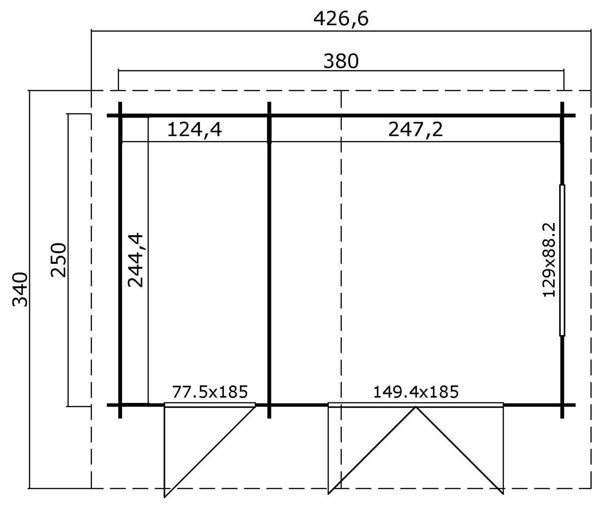 Caseta de madera Keila 28 - 9,15 m2 3 Caseta de madera Keila 28 - 9,15 m2 - Imagen 2