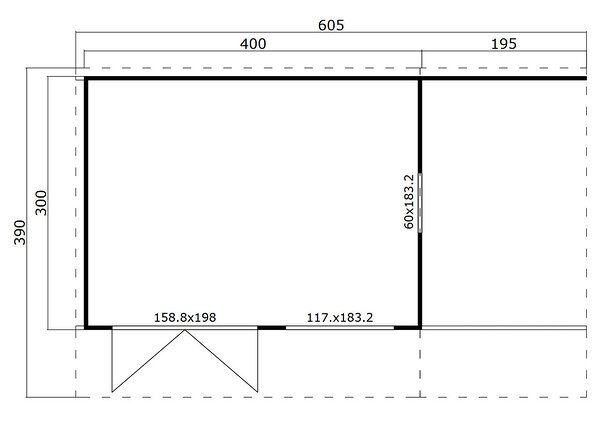 Caseta de madera Domeo 7 - 11,39 m2 3 Caseta de madera Domeo 7 - 11,39 m2 - Imagen 2