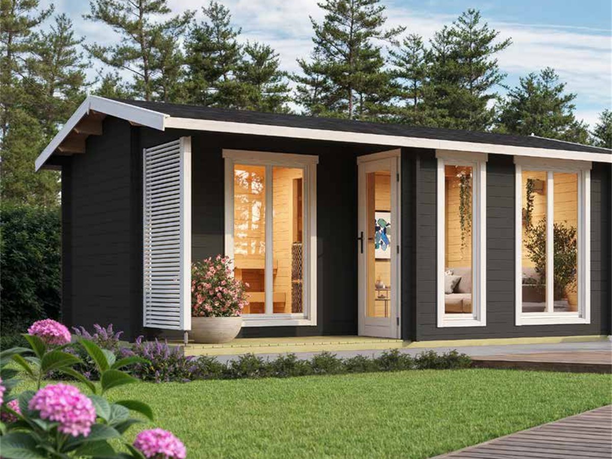 Caseta sauna de madera Brighton Sauna - 15,41 m2