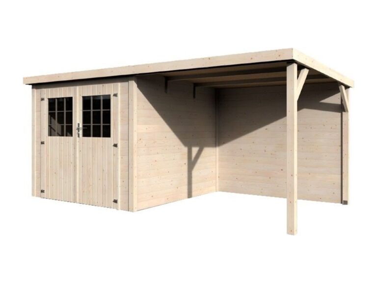 Caseta de madera Paradis con porche - 11 m2