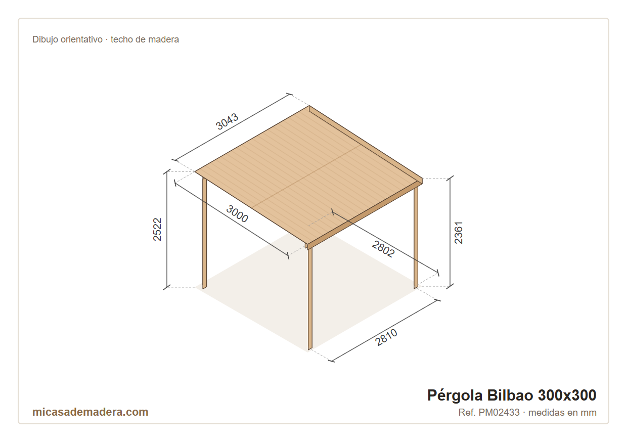 Pérgola de madera Bilbao – 300×300 a 600×400 3 Pérgola de madera Bilbao – 300×300 a 600×400 - Imagen 2