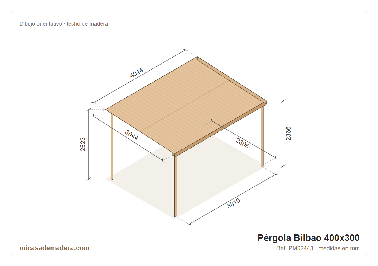 Pérgola de madera Bilbao – 300×300 a 600×400 4 Pérgola de madera Bilbao – 300×300 a 600×400 - Imagen 3