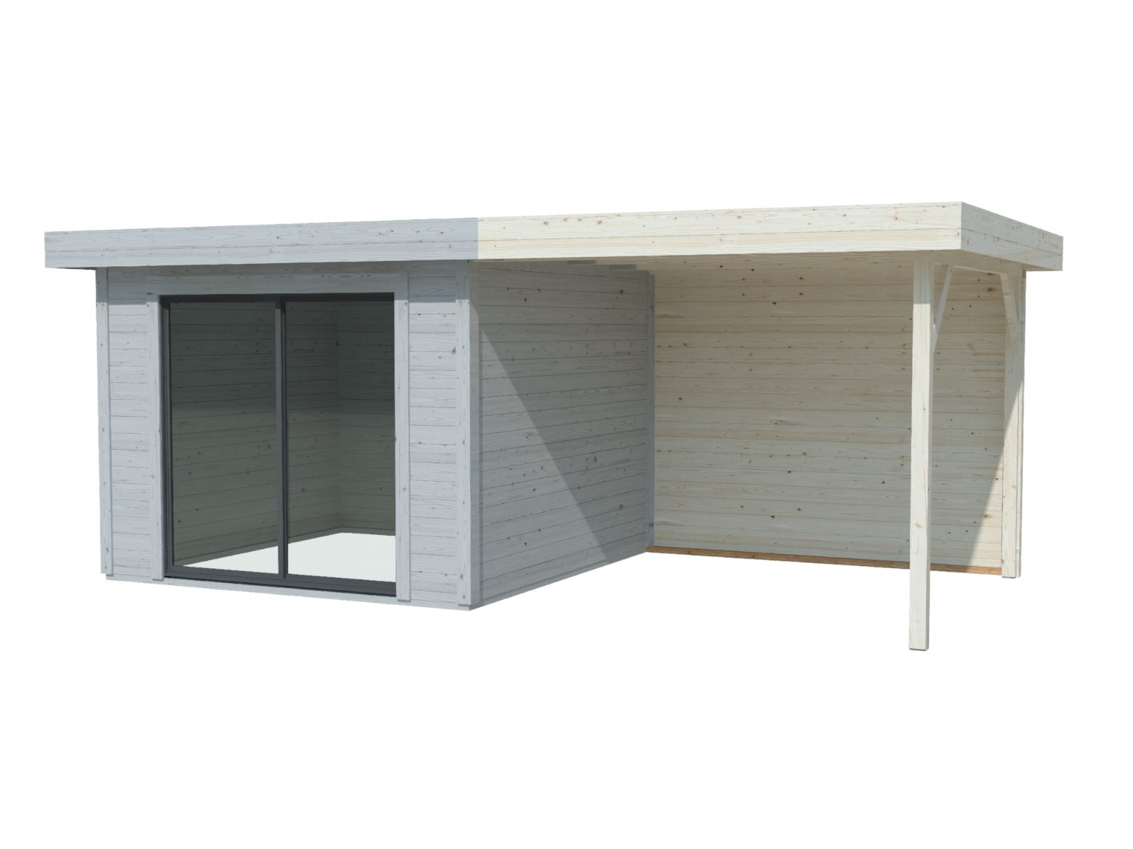 Porche de madera para caseta Lydia - 7,6 m2 4 Porche de madera para caseta Lydia - 7,6 m2 - Imagen 3