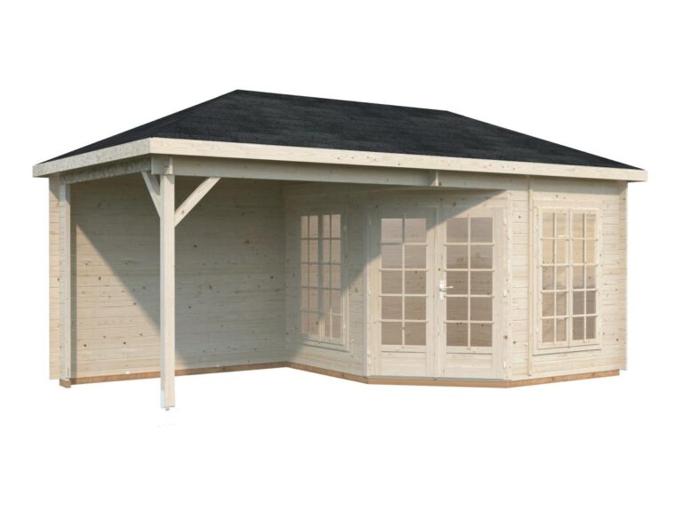 Cenador de madera Melanie 7,0+8,1 m2