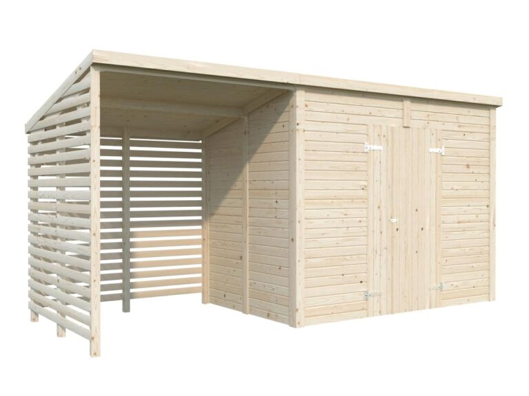 Cobertizo de madera Leif 4,5 + 2,9 m2