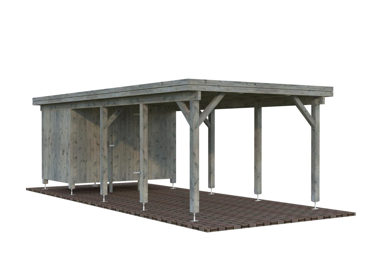 Cochera de madera Karl - 23,1 m2 con cobertizo 9 Cochera de madera Karl 23,1 m2 con cobertizo