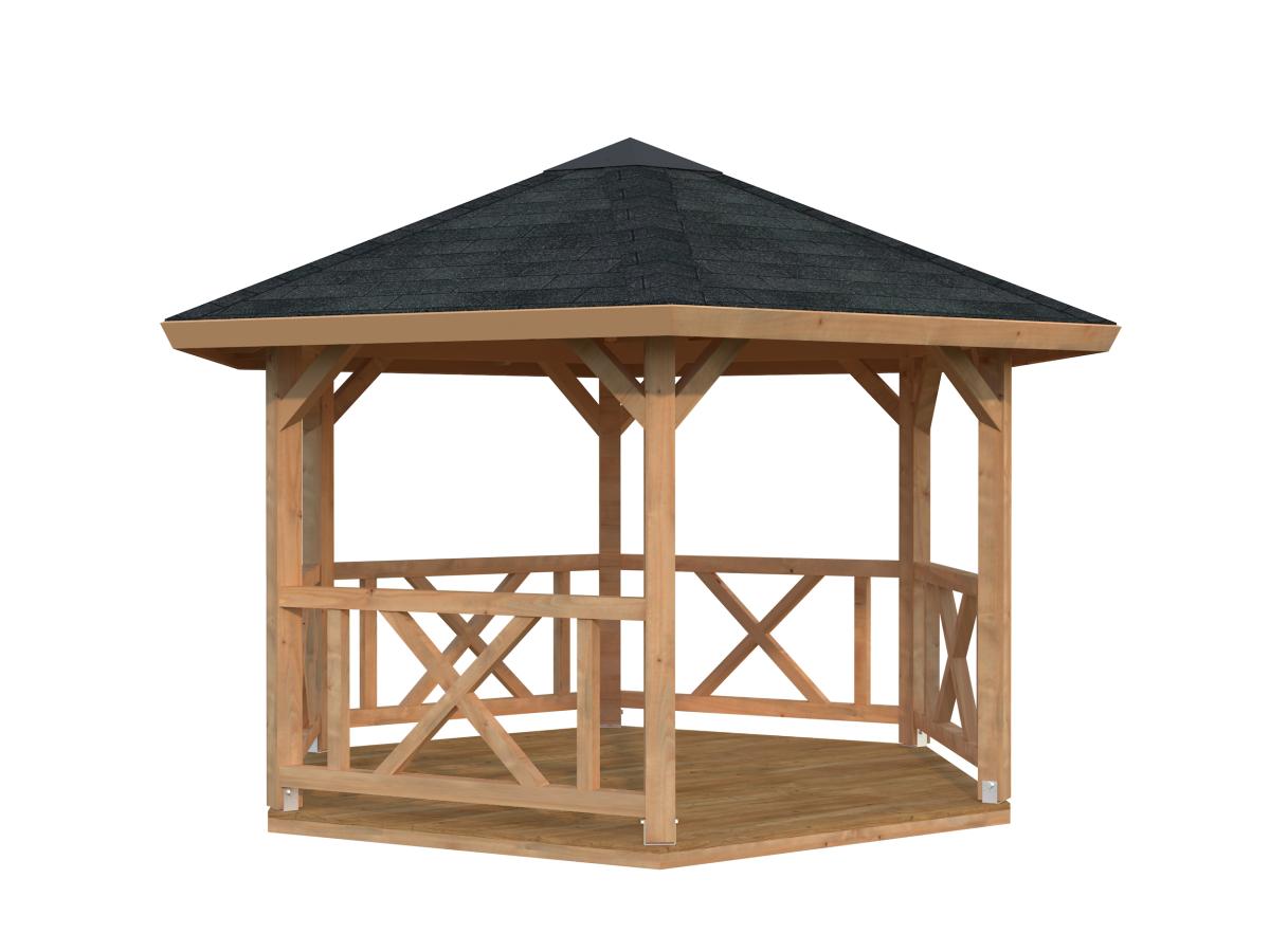 Cenador de madera Betty - 9,9 m2 9 Cenador de madera Betty 9,9 m2