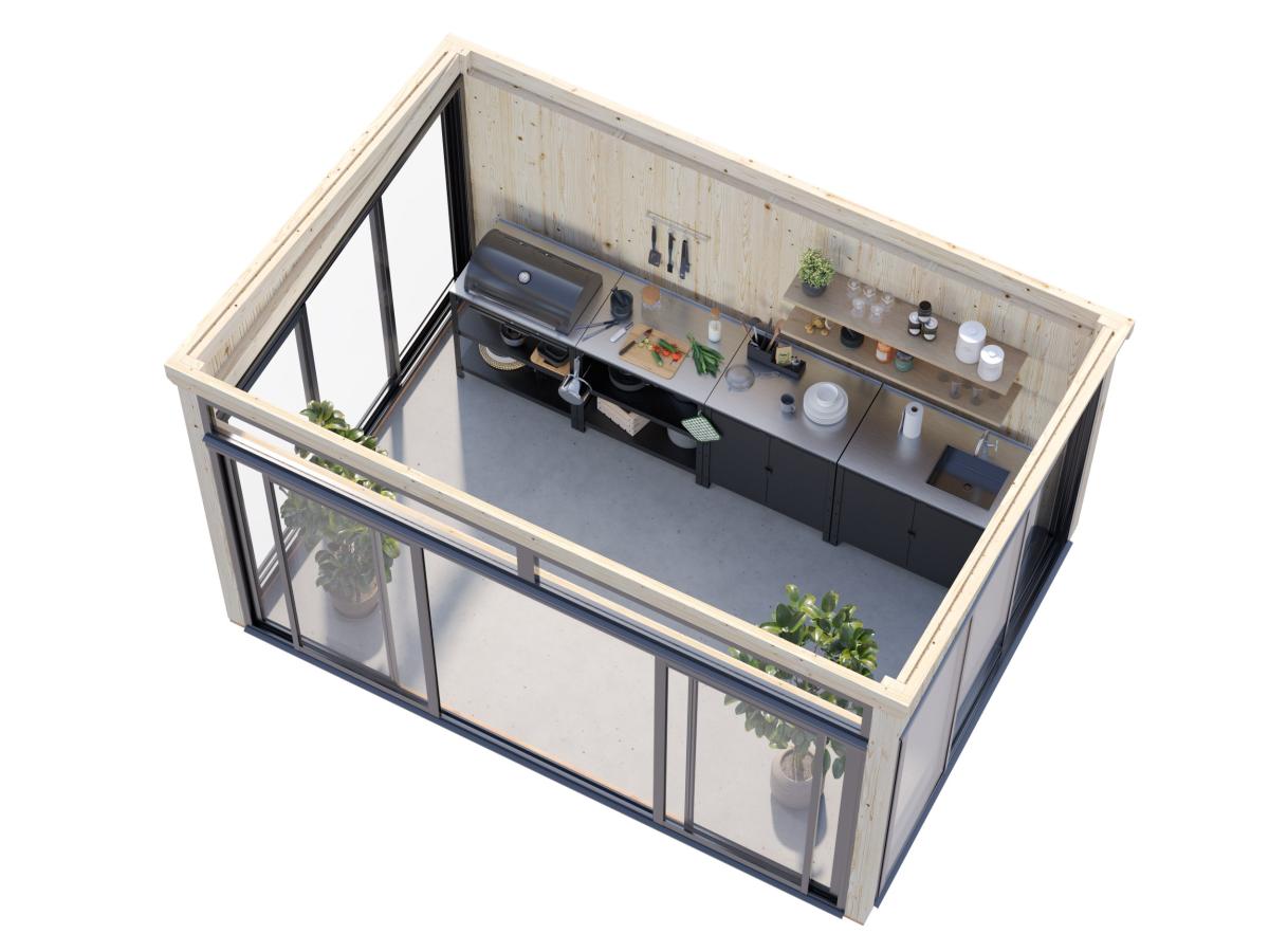 Cenador de madera Saga - 11,6 m2 7 Cenador de madera Saga 11,6 m2