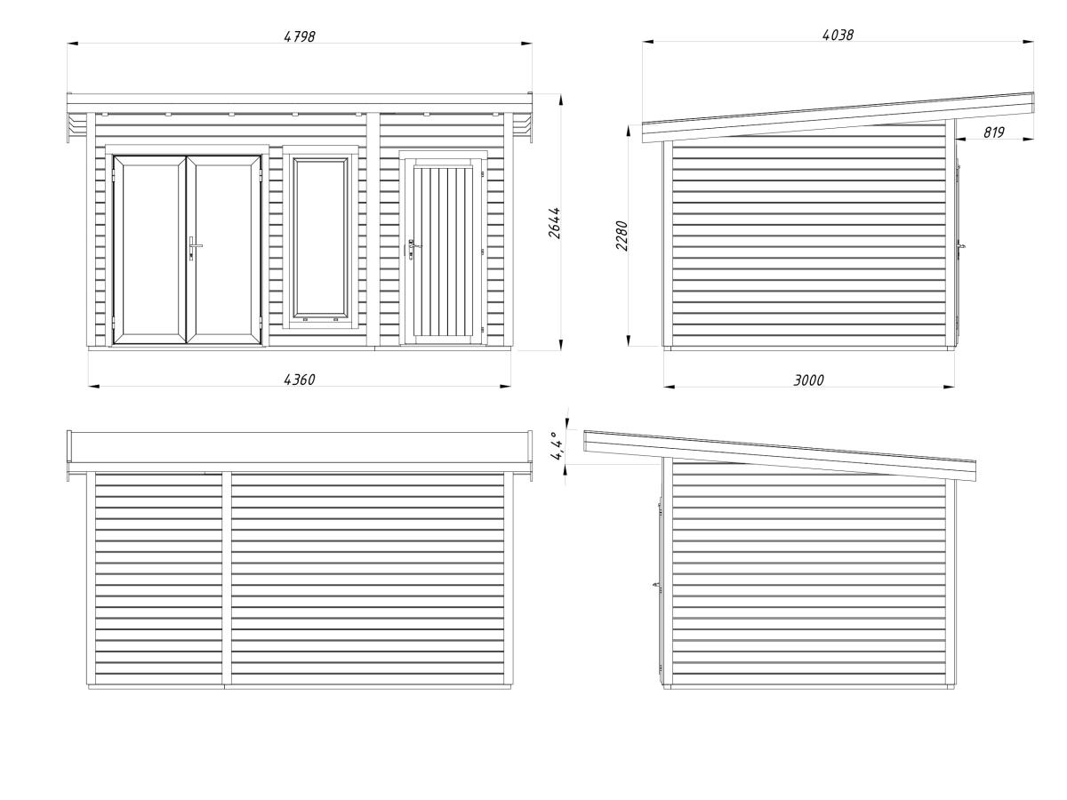 Caseta de madera Aurelia - 12,4 m2 3 Caseta de madera Aurelia 12,4 m2