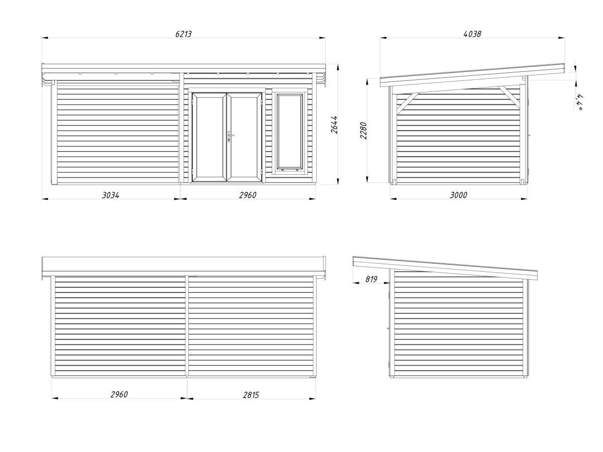 Caseta de madera Aurelia - 8,4 +7,9 m2 3 Caseta de madera Aurelia 8,4 +7,9 m2