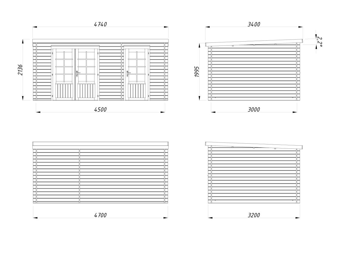 Caseta de madera Ella - 13,1 m2 3 Caseta de madera Ella 13,1 m2