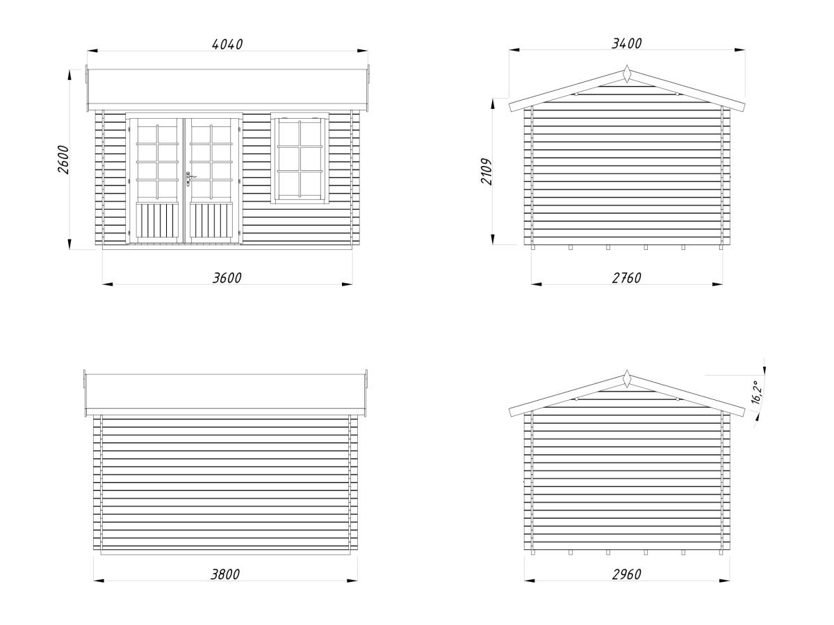 Caseta de madera Iris - 9,6 m2 3 Caseta de madera Iris 9,6 m2