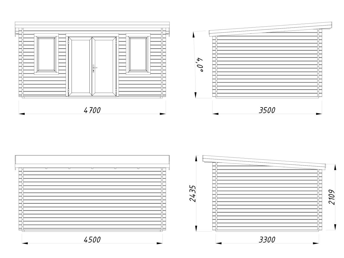 Caseta de madera Lisandra - 14,2 m2 3 Caseta de madera Lisandra 14,2 m2
