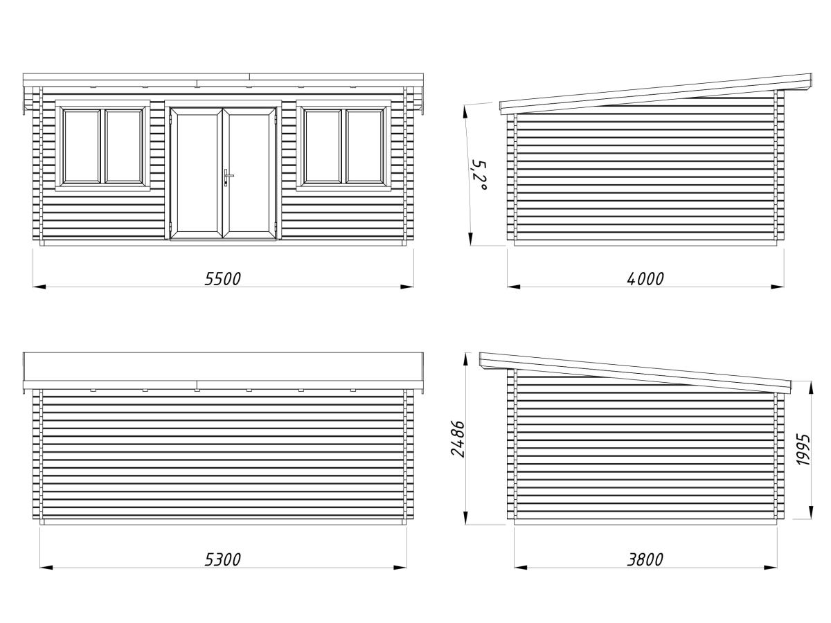 Caseta de madera Lisandra - 19,4 m2 3 Caseta de madera Lisandra 19,4 m2