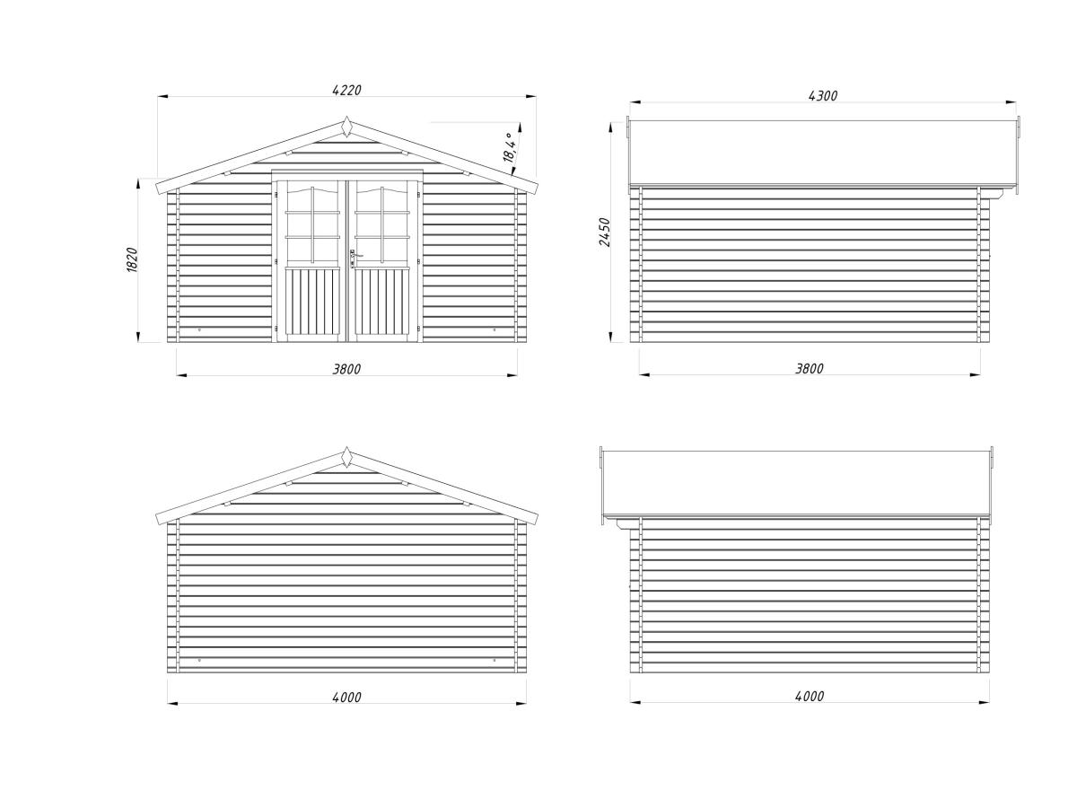 Caseta de madera Lotta - 13,9 m2 3 Caseta de madera Lotta 13,9 m2