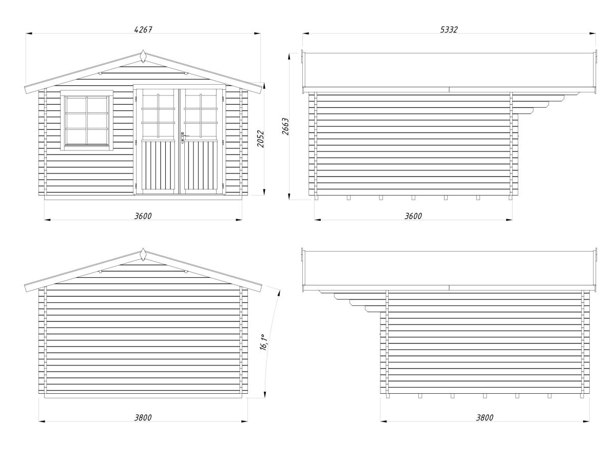 Caseta de madera Sally - 12,3 m2 3 Caseta de madera Sally 12,3 m2