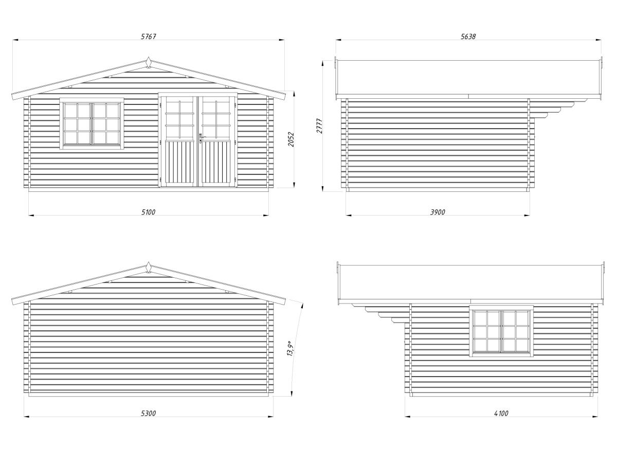 Caseta de madera Sally - 19,1 m2 3 Caseta de madera Sally 19,1 m2