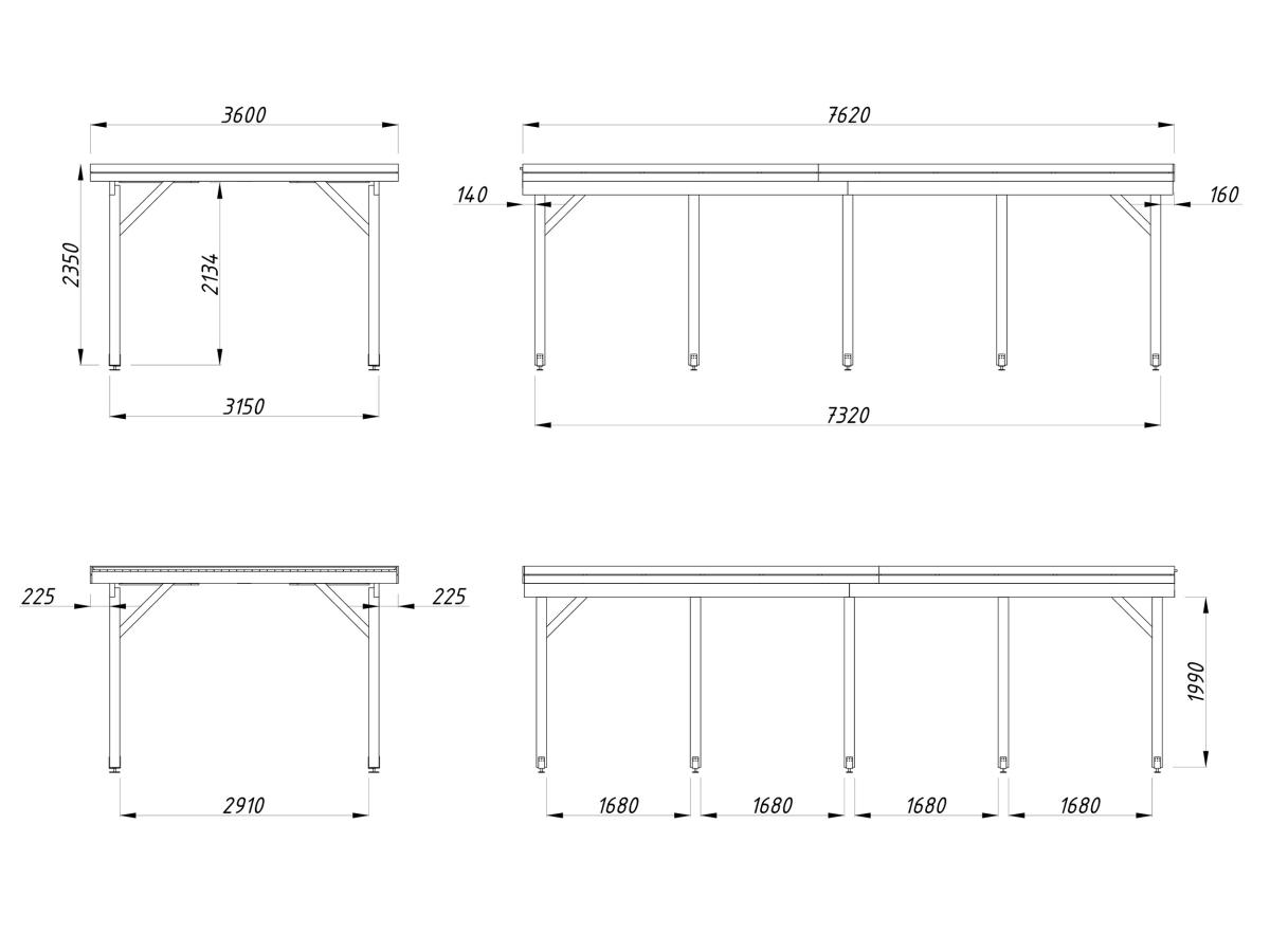 Pérgola de madera Karl - 23,1 m2 3 Pérgola de madera Karl 23,1 m2