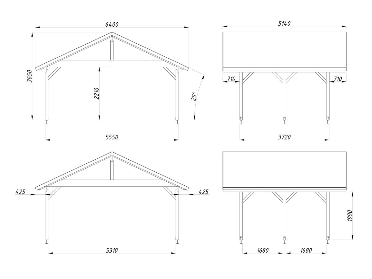 Pérgola de madera Robert - 20,6 m2 3 Pérgola de madera Robert 20,6 m2