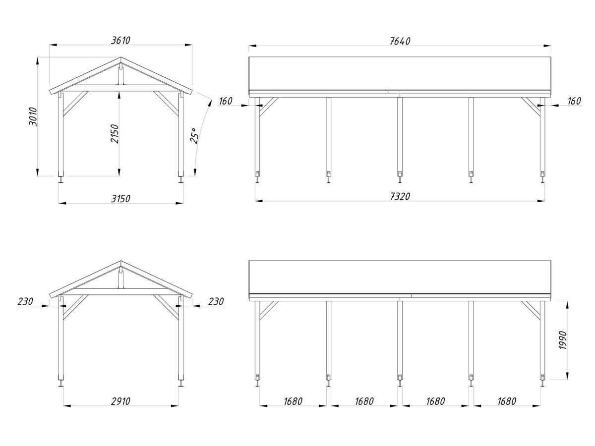 Cochera de madera Robert - 23,1 m2 3 Cochera de madera Robert 23,1 m2