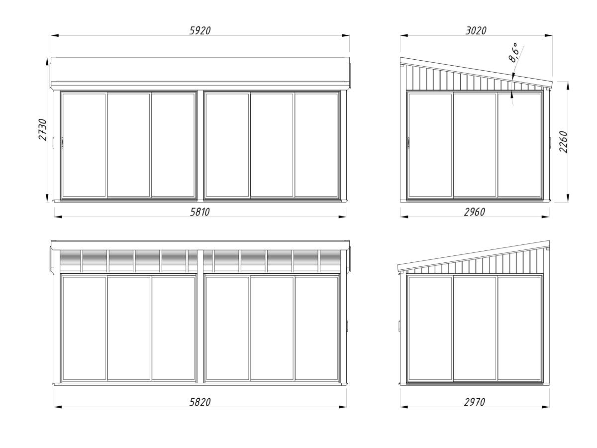 Cenador de madera Lumi - 16,2 m2 3 Cenador de madera Lumi 16,2 m2