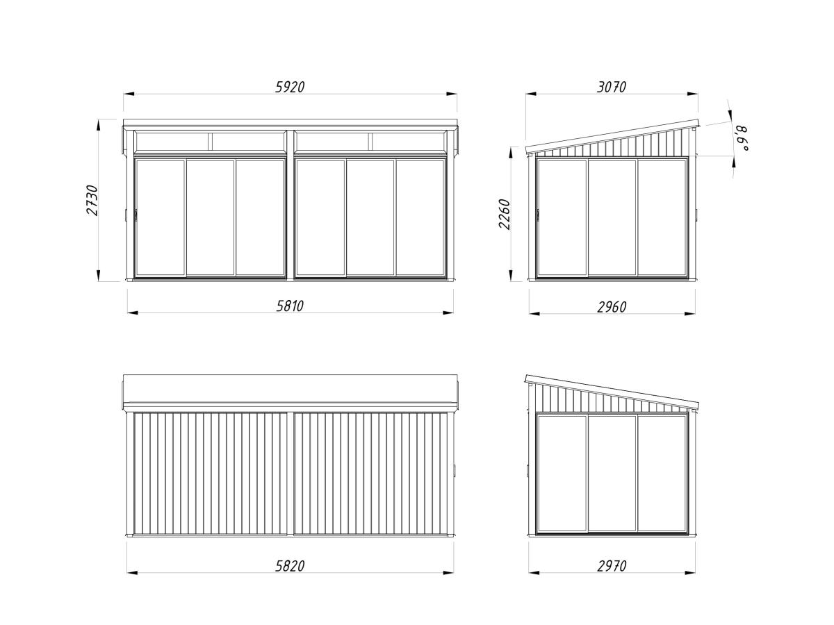 Cenador de madera Saga - 16,2 m2 3 Cenador de madera Saga 16,2 m2