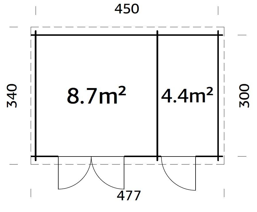 Caseta de madera Ella - 13,1 m2 5 Caseta de madera Ella 13,1 m2