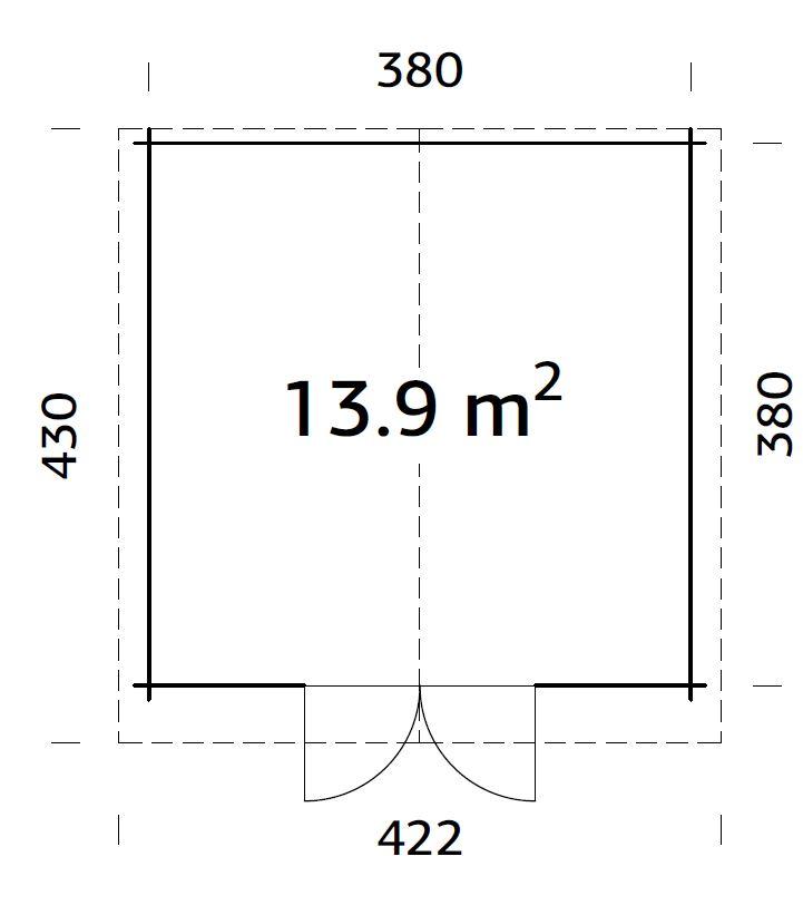 Caseta de madera Lotta - 13,9 m2 5 Caseta de madera Lotta 13,9 m2