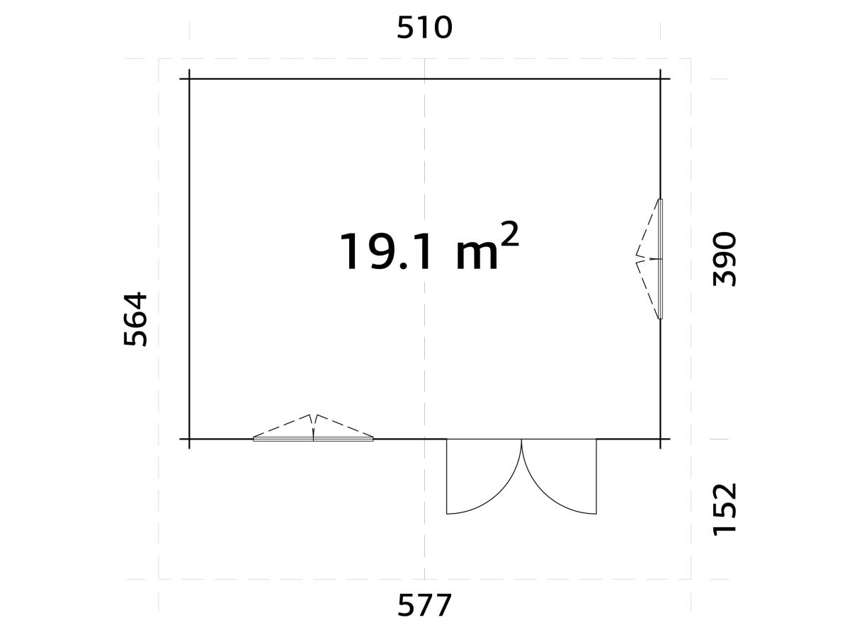 Caseta de madera Sally - 19,1 m2 5 Caseta de madera Sally 19,1 m2