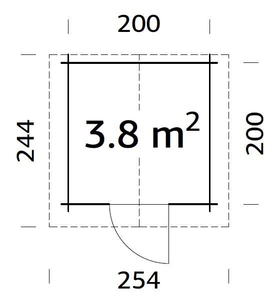 Caseta de madera Vivian - 3,8 m2 5 Caseta de madera Vivian 3,8 m2