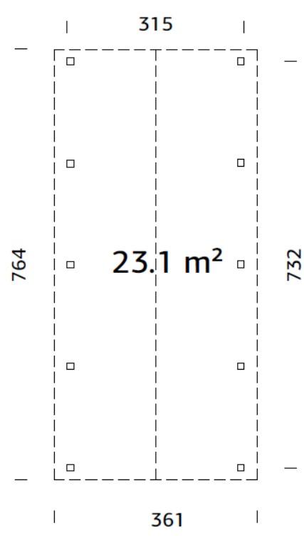 Cochera de madera Robert - 23,1 m2 5 Cochera de madera Robert 23,1 m2